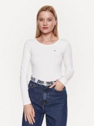 Tommy Hilfiger Bluzka WW0WW38869 Biały Slim Fit. Białe bluzki TOMMY HILFIGER, xxl, bez wzorów, z wiskozy, bez kołnierzyka, bez ramiączek. Za 189.99 zł.