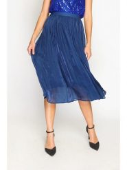 ASSUILI Spódnica w kolorze niebieskim rozmiar: 36. Niebieskie spódnice Assuili, bez wzorów, z tiulu, klasyczne, midi, rozkloszowane. Za 126.99 zł.