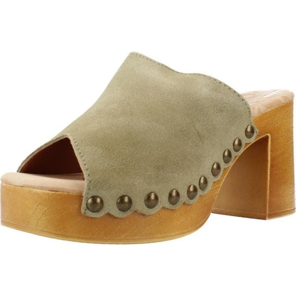 Sandały MTNG 53672M Zielony. Zielone sandały mtng, bez wzorów, z syntetyku, bez obcasa, bez zapięcia. Za 177.99 zł.