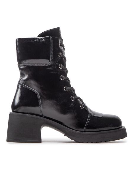 Rage Age Trzewiki RA-83-06-000480 Czarny. Czarne botki Rage Age, bez wzorów, ze skóry, bez obcasa, na słupku, bez zapięcia. Za 379.99 zł.