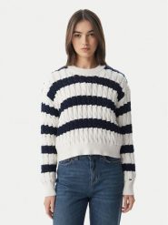 Tommy Jeans Sweter DW0DW22926 Granatowy Loose Fit. Niebieskie swetry Tommy Jeans, m, bez wzorów, z bawełny, bez ramiączek. Za 489.99 zł.