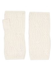 Perfect Cashmere Kaszmirowe mitenki "Jelo" w kolorze kremowym rozmiar: onesize. Brązowe rękawiczki Perfect Cashmere, bez wzorów, z kaszmiru. Za 143.99 zł.