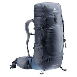 Plecak trekkingowy Deuter Aircontact Lite 40 + 10 - black/marine. Czarne plecaki Deuter, bez wzorów. Za 753.99 zł.