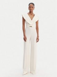 Simona Corsellini Kombinezon P26CPTU00701 Écru Regular Fit. Sukienki SIMONA CORSELLINI, bez wzorów, z syntetyku, bez kołnierzyka, bez ramiączek. Za 1,889.00 zł.