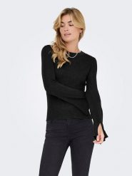 ONLY Koszulka w kolorze czarnym rozmiar: XL. Czarne bluzki Only, xl, bez wzorów, bez kołnierzyka, bez ramiączek. Za 88.02 zł.