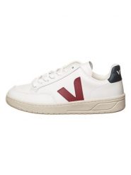 Veja Skórzane sneakersy "V 12" w kolorze biało-czerwono-granatowym rozmiar: 39. Białe trampki Veja, bez wzorów, bez zapięcia. Za 484.31 zł.