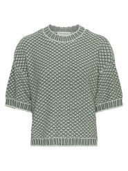 MOSS COPENHAGEN Sweter "Catina" w kolorze zielono-białym rozmiar: M/L. Zielone swetry Moss Copenhagen, l, bez wzorów, bez ramiączek. Za 157.73 zł.