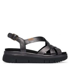 Sandały Pikolinos. Brązowe sandały Pikolinos, bez wzorów, bez obcasa, na płaskiej podeszwie, bez zapięcia. Za 559.99 zł.