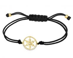 Bransoletka z cyrkoniami i elementami z żółtego złota - śnieżynka. Żółte bransoletki Apart, z cyrkonią, złote. Za 539.00 zł.