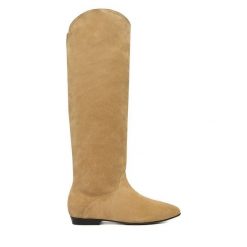 Kozaki Badura. Brązowe kozaki Badura, bez obcasa, na płaskiej podeszwie, bez zapięcia. Za 579.99 zł.