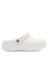Crocs Klapki BAYA PLATFORM CLOG 208186-100 Écru. Klapki Crocs, bez wzorów, z materiału, bez obcasa. Za 249.99 zł.