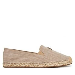 Espadryle Tommy Hilfiger. Brązowe espadryle TOMMY HILFIGER, bez wzorów, bez obcasa, bez zapięcia. Za 199.99 zł.