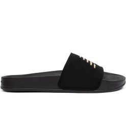 Klapki damskie New Balance SWM200K3 – czarne. Czarne klapki New Balance, bez wzorów, bez obcasa. Za 99.99 zł.