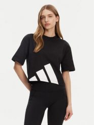Adidas T-Shirt Essentials Big Logo Boyfriend JG8736 Czarny Loose Fit. Czarne t-shirty Adidas, xs, bez wzorów, z bawełny, bez kołnierzyka, bez ramiączek. Za 99.99 zł.