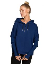 Made of emotion Bluza w kolorze granatowym rozmiar: XXL/3XL. Niebieskie bluzy Made Of Emotion, xl, bez wzorów, z kapturem. Za 182.45 zł.
