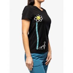 Koszulka bawełniana damska Edelrid Wo Rope T-Shirt II. Czarne koszulki sportowe EDELRID, bez wzorów, z bawełny, bez ramiączek. Za 151.99 zł.