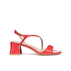 Damskie sandały na obcasie Geox New Eraklia 50 T01. Brązowe sandały Converse, bez wzorów, z lakierowanej skóry, klasyczne, bez obcasa, na obcasie, bez zapięcia. Za 336.50 zł.
