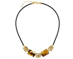 Naszyjnik srebrny z bursztynem. Szare naszyjniki Apart, z bursztynem, pozłacane. Za 1,799.00 zł.