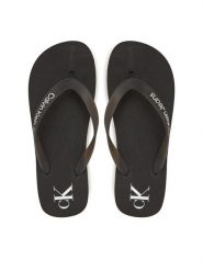 Calvin Klein Jeans Japonki Beach Sandal Flatform Tpu YW0YW01830 Czarny. Czarne klapki Calvin Klein Jeans, bez wzorów, z jeansu, bez obcasa. Za 109.99 zł.