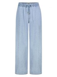 Sublevel Spodnie w kolorze błękitnym rozmiar: XL. Niebieskie spodnie materiałowe Sublevel, xl, bez wzorów, z bawełny, z podwyższonym stanem. Za 126.99 zł.