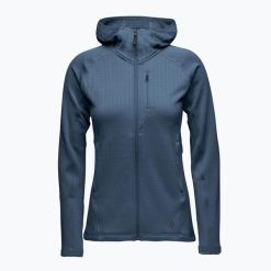 Bluza trekkingowa damska Black Diamond Factor Hoody. Niebieskie bluzy sportowe Black Diamond, bez wzorów, bez kaptura. Za 379.99 zł.