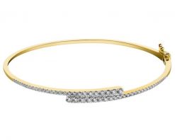 Bransoletka z żółtego złota z brylantami - 1,00 ct - próba 585. Żółte bransoletki Apart, z brylantem, złote. Za 17,590.00 zł.