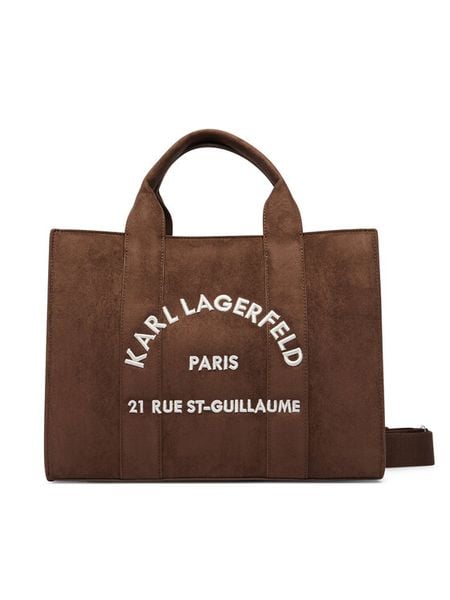 KARL LAGERFELD Torebka B4W30373 Brązowy ciemny. Brązowe torebki klasyczne KARL LAGERFELD, bez wzorów, z materiału, bez dodatków. Za 849.99 zł.