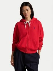 Polo Ralph Lauren Bluza 211971699005 Czerwony Relaxed Fit. Czerwone bluzy Polo Ralph Lauren, l, bez wzorów, z bawełny, bez kaptura. Za 819.99 zł.