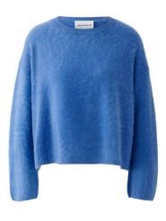 Oui Wełniany sweter w kolorze niebieskim rozmiar: 38. Niebieskie swetry Oui, bez wzorów, z wełny, bez ramiączek. Za 565.99 zł.