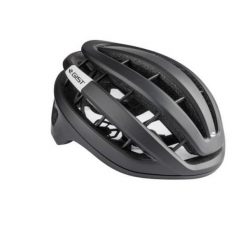 Kask rowerowy RAPIDO, matowa czerń. Czarne okulary przeciwsłoneczne GIST, bez wzorów, sportowe. Za 423.00 zł.