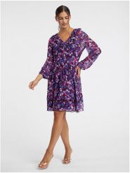 Orsay Sukienka w kolorze niebiesko-różowo-czarnym rozmiar: 40. Czarne sukienki Orsay, na co dzień, bez wzorów, bez kołnierzyka, bez ramiączek, midi, proste. Za 70.08 zł.