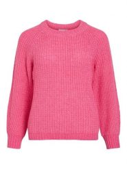 Vila Sweter "Visota" w kolorze różowym rozmiar: S. Różowe swetry Vila, s, bez wzorów, z wełny, bez ramiączek. Za 113.10 zł.