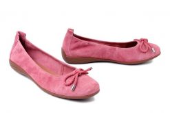 JOSEF SEIBEL 74809 984 040 Fenja 09 rosa, baleriny damskie. Czerwone baleriny Josef Seibel, bez wzorów, ze skóry, bez obcasa. Za 305.92 zł.