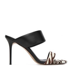 Klapki Eva Minge. Czarne klapki Eva Minge, bez wzorów, bez obcasa. Za 429.99 zł.