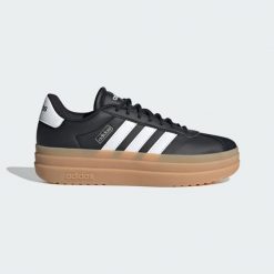 Buty VL Court Bold. Czarne obuwie sportowe Adidas, bez zapięcia. Za 349.60 zł.