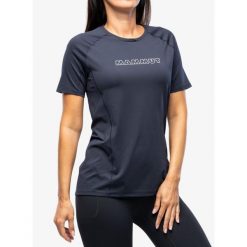 Koszulka szybkoschnąca damska Mammut Selun FL Logo T-Shirt. Niebieskie koszulki sportowe Mammut, bez wzorów, bez ramiączek, trekkingowe. Za 239.99 zł.