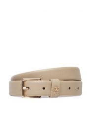 Tommy Hilfiger Pasek Damski Th Square 2.5 Go AW0AW17756 Beżowy. Brązowe paski TOMMY HILFIGER, bez wzorów, ze skóry. Za 199.99 zł.