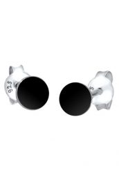 Elli Damskie Koło Podstawowe Geo w srebrze próby 925 Sterling Silver Kolczyki 1 ct. Szare kolczyki Elli, srebrne. Za 143.99 zł.