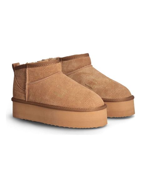 Liu Jo Skórzane botki w kolorze jasnobrązowym rozmiar: 37. Brązowe botki Liu Jo, bez wzorów, bez obcasa, bez zapięcia. Za 232.23 zł.