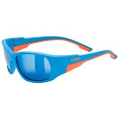 Okulary sportowe Uvex Sportstyle 514. Niebieskie okulary przeciwsłoneczne UVEX, bez wzorów, sportowe. Za 93.68 zł.