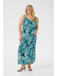 KAFFE curve Sukienka w kolorze turkusowym rozmiar: 48. Niebieskie sukienki KAFFE curve, bez wzorów, z wiskozy, bez kołnierzyka, bez ramiączek, maxi. Za 86.99 zł.