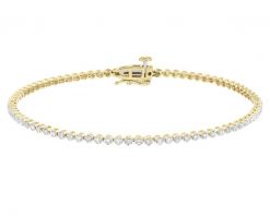 Bransoletka z żółtego złota z brylantami - 17 cm - 0,47 ct - próba 585. Żółte bransoletki Apart, z brylantem, złote. Za 9,290.00 zł.