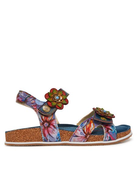 Laura Vita Sandały Brcyano 12 Granatowy. Niebieskie sandały Laura Vita, bez wzorów, ze skóry, bez obcasa, na płaskiej podeszwie, bez zapięcia. Za 339.00 zł.