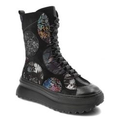 Czarne Botki Maciejka Eleganckie Obuwie Damskie Na Płaskiej Podeszwie. Czarne botki Maciejka, bez wzorów, ze skóry, bez obcasa, na obcasie, bez zapięcia. Za 459.00 zł.
