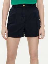 Tommy Hilfiger Szorty materiałowe WW0WW41603 Granatowy Relaxed Fit. Niebieskie szorty TOMMY HILFIGER, bez wzorów, z bawełny. Za 299.99 zł.