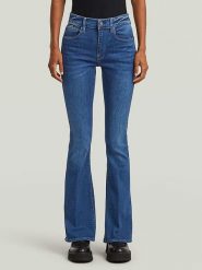 G-Star Dżinsy - Flare fit - w kolorze niebieskim rozmiar: W32/L34. Niebieskie jeansy G-Star, l, z aplikacjami. Za 213.69 zł.