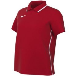 Koszulka damska Nike Dri-Fit Park 26 Polo. Czerwone koszulki polo Nike, bez wzorów, z poliesteru, bez kołnierzyka, bez ramiączek. Za 89.99 zł.