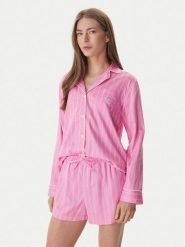 LAUREN RALPH LAUREN Piżama ILN12489 Różowy Regular Fit. Czerwone piżamy Lauren Ralph Lauren, bez wzorów, z bawełny, bez ramiączek. Za 499.99 zł.
