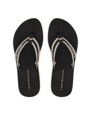 Tommy Hilfiger Japonki Flag FW0FW09195 Czarny. Czarne klapki TOMMY HILFIGER, bez wzorów, z materiału, bez obcasa. Za 189.99 zł.