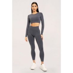 Legginsy fitness damskie Gym Glamour sprane. Szare legginsy GYM GLAMOUR, s, bez wzorów. Za 159.99 zł.